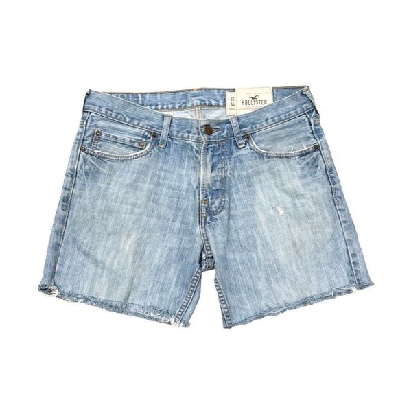 Hollister Men’s Cut Off Denim Shorts Size 32 - Picture 1 of 8